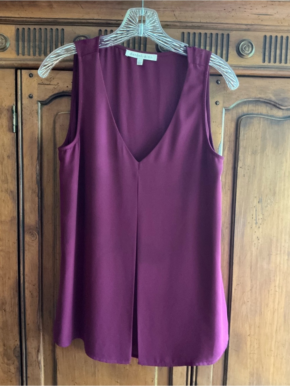 Daniel Rainn Sleeveless V-Neck Tank in Plum